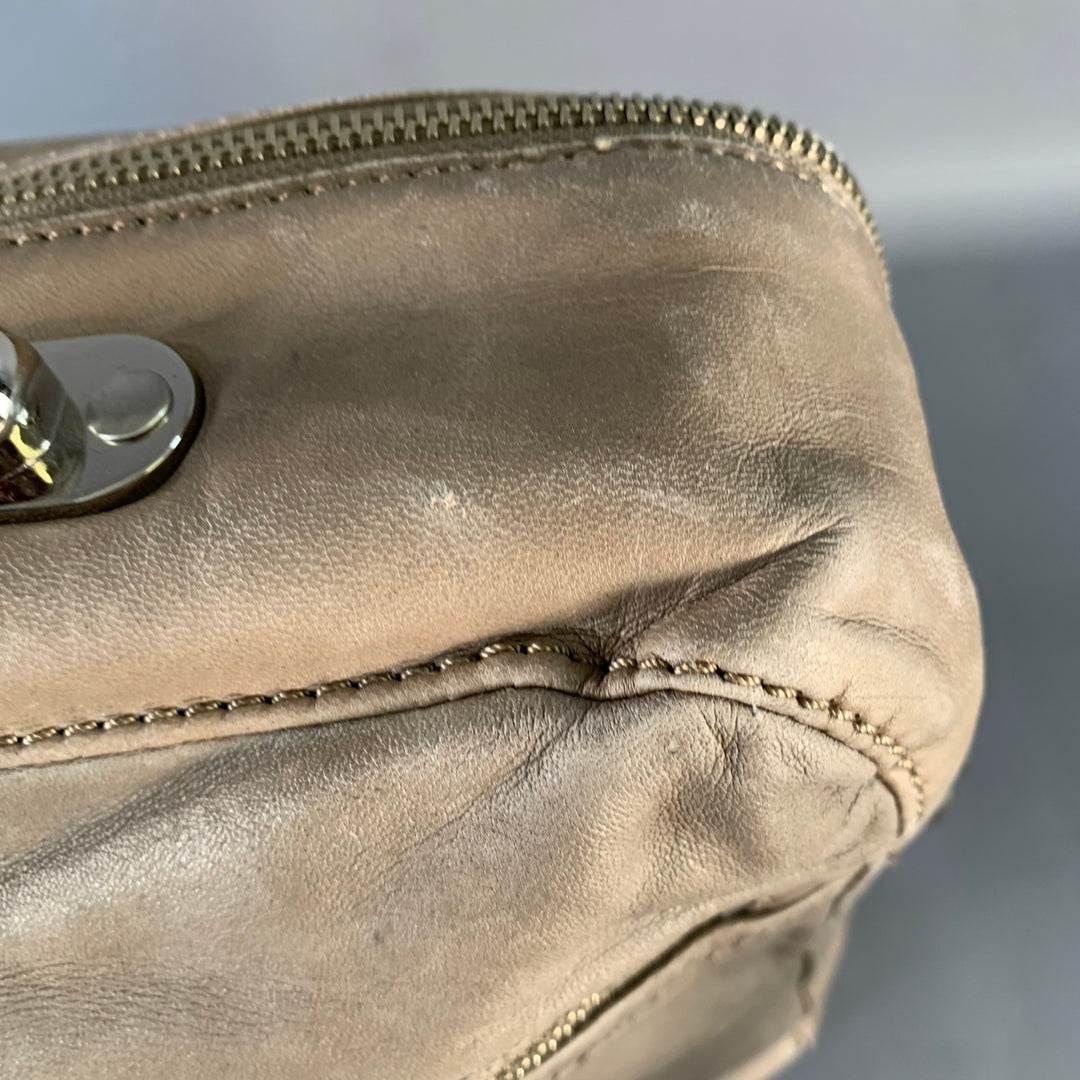 MARC by MARC JACOBS Grey Silver Leather Metal Briefcase