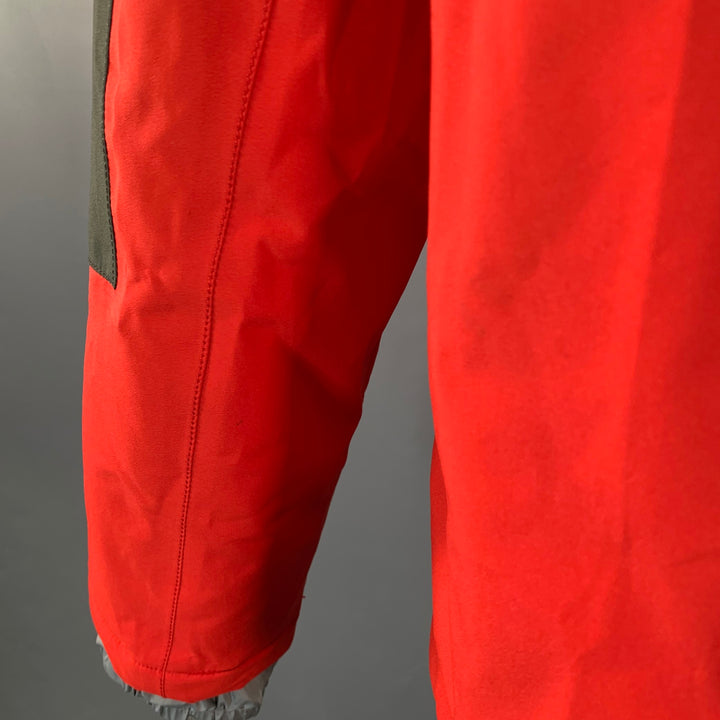 PRADA SPORT Size 40 Red Forest Green Nylon Ski Jacket Pants Set