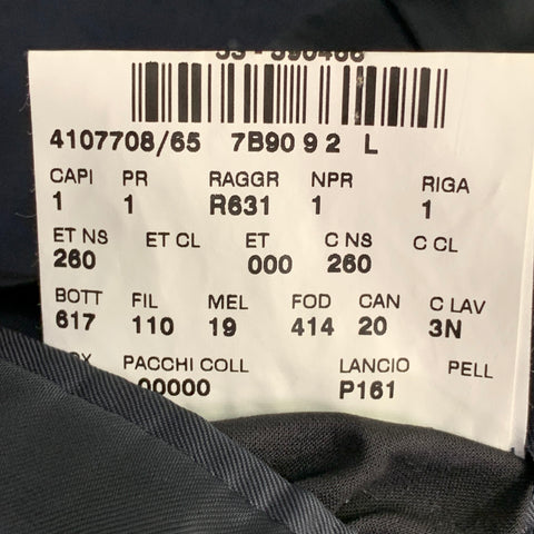 POLO by RALPH LAUREN Size 46 Navy Blue Window Pane Virgin Wool Suit