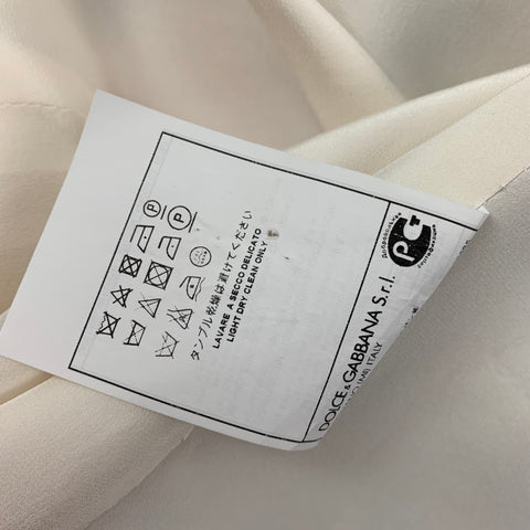 DOLCE & GABBANA Size 42 Silver Beige Wool Silk Vest