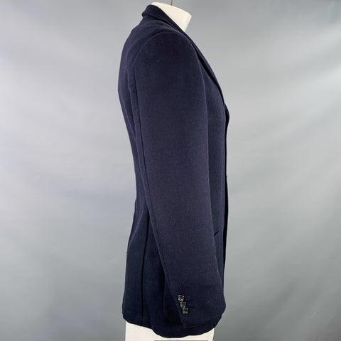 Veste à revers crantés Ermenegildo Zegna en cachemire et laine, taille 42, coloris marine