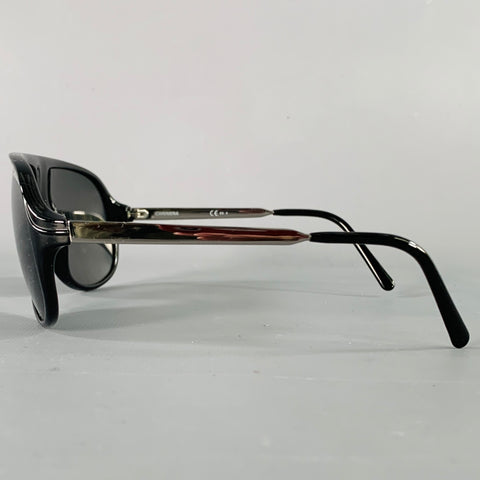CARRERA Black Silver Acetate Metal Sunglasses