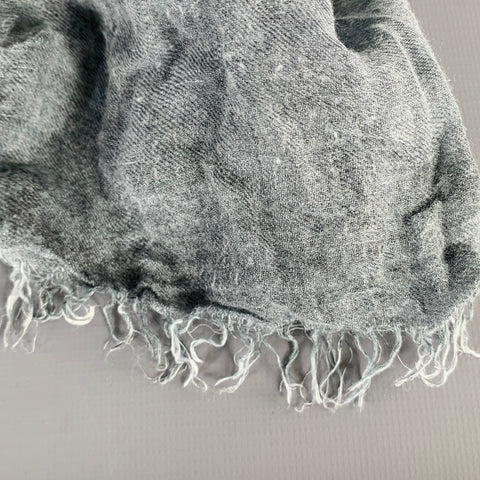 JOHN VARVATOS Grey Wrinkled Modal Wool Scarf