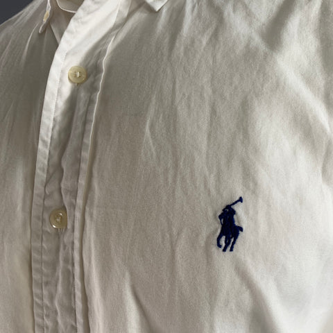 RALPH LAUREN Size S White Cotton Button Down Long Sleeve Shirt