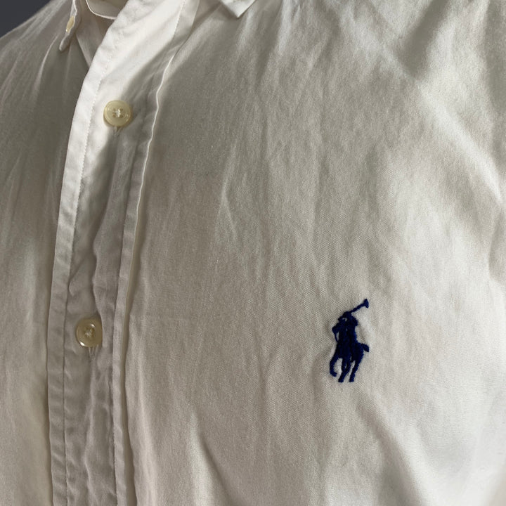 RALPH LAUREN Size S White Cotton Button Down Long Sleeve Shirt