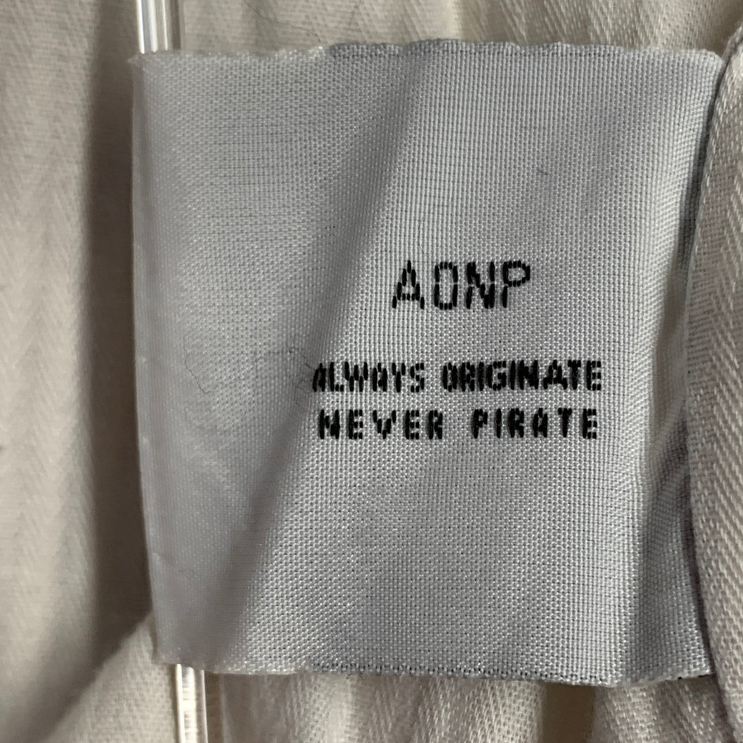 NICE COLLECTIVE Size M Beige Brown Textured Cotton Jacket