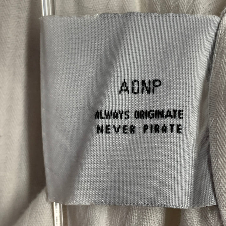 NICE COLLECTIVE Size M Beige Brown Textured Cotton Jacket