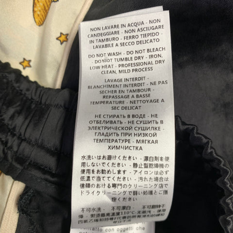 GUCCI Size 28 Black Beige Monogram Acorns Acetate Joggers Shorts