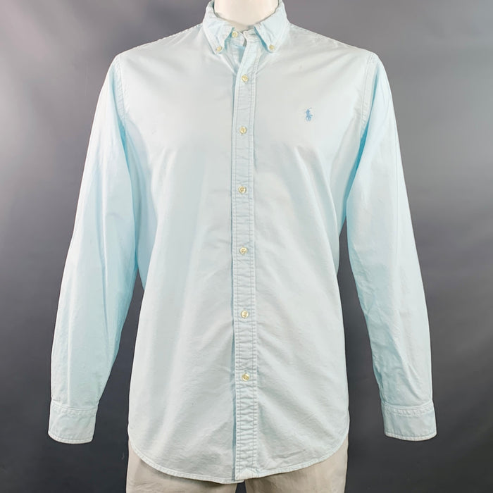 POLO by RALPH LAUREN Size XL Light Blue Cotton Classic Fit Long Sleeve Shirt