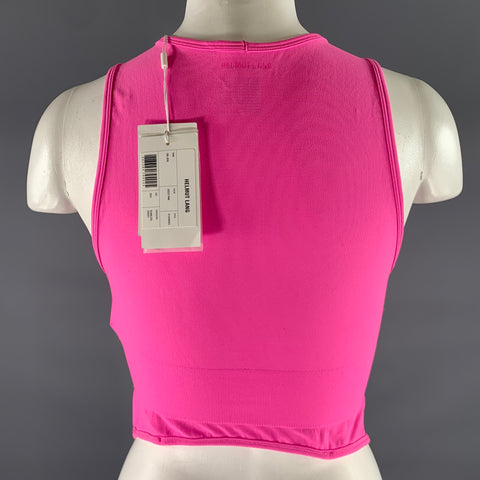 HELMUT LANG Size XS Pink Nylon Spandex Bralette Top