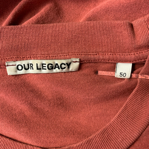 OUR LEGACY Size M Red Brick Cotton Long Sleeve T-shirt
