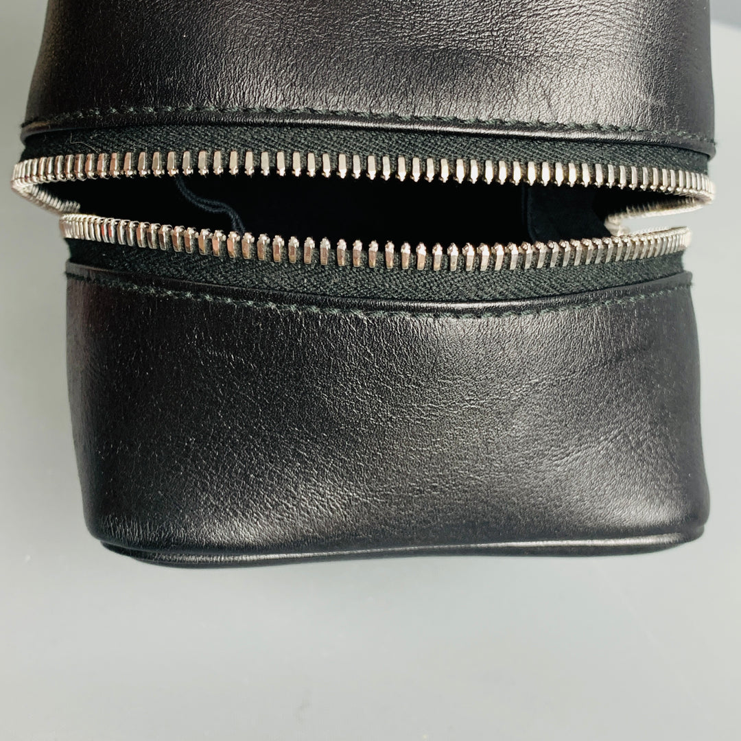 BALLY Black Leather Toiletry Handbag
