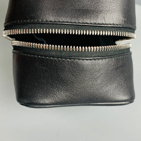 BALLY Black Leather Toiletry Handbag