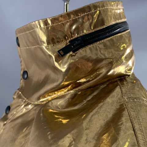 GOLDEN GOOSE One Size Gold Metallic Polyester Polyurethane Jacket
