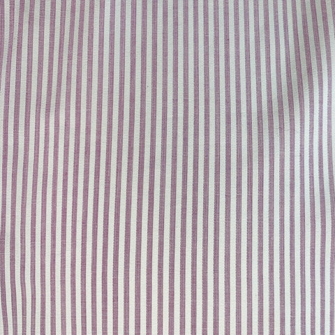VALENTINO Size XL White Lilac Stripe Cotton Curved Cutaway Long Sleeve Shirt