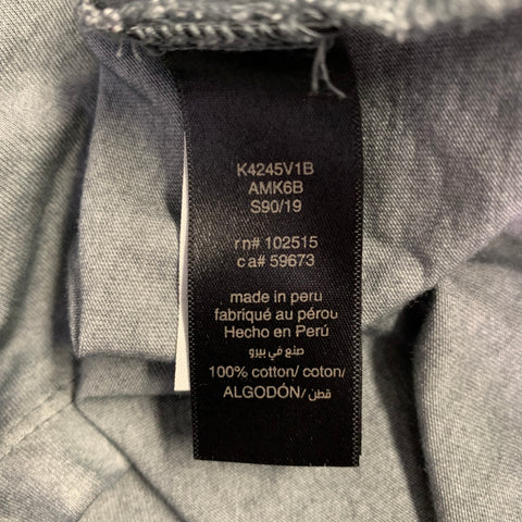 JOHN VARVATOS Size M Grey Marbled Cotton Short Sleeve Polo