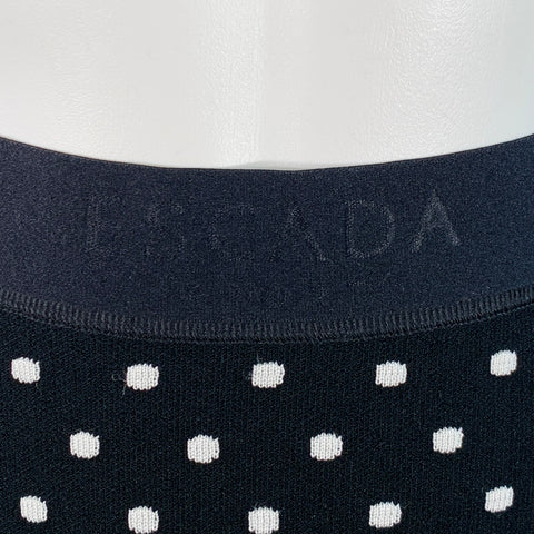 Jupe crayon mi-longue à pois ESCADA taille M en mélange de viscose noir et blanc