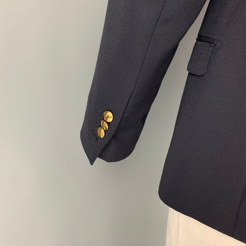 DOLCE & GABBANA Martini Size 42 Regular Navy Wool Silk Sport Coat