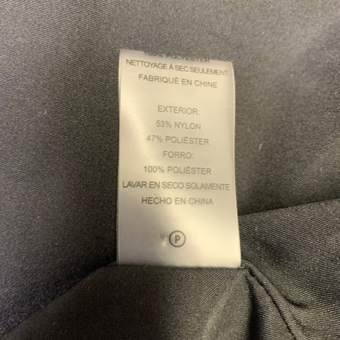 ELIE TAHARI Size L Grey Black Nylon Blend Plaid Double Breasted Coat