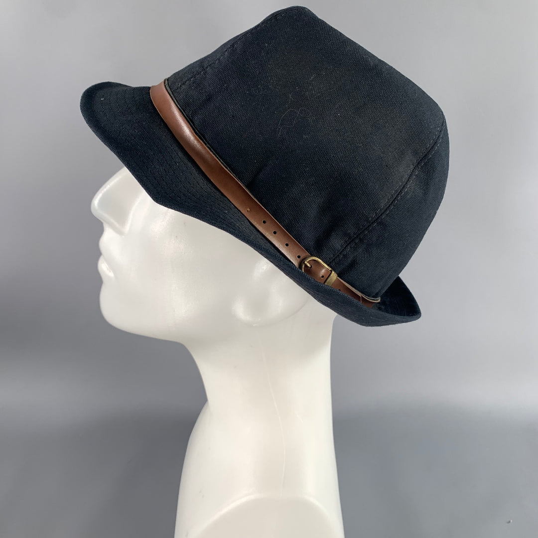 GUERRA Size L Black Brown Mixed Pattern Cotton Hats