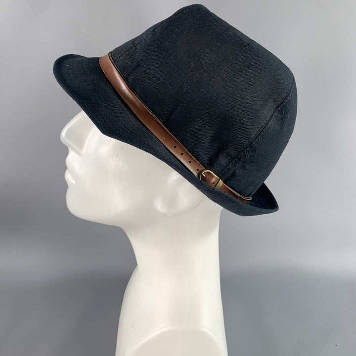 GUERRA Size L Black Brown Mixed Pattern Cotton Hats