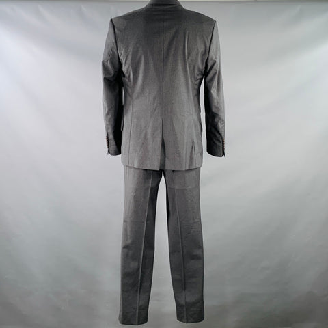 PAUL SMITH Size 44 The Byard Grey Blue Pinstripe Viscose Single Breasted Suit