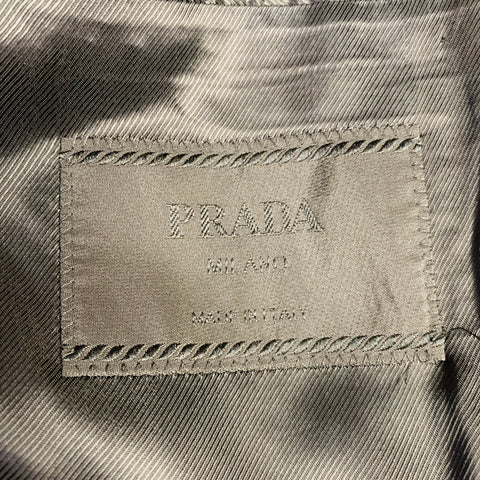 PRADA Size 42 Long Corduroy Cotton Blend Single Breasted Notch Lapel Suit