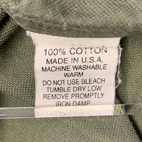 GITMAN VINTAGE Size M Green Olive Cotton Button Down Collar One Pocket Long Sleeve Shirt