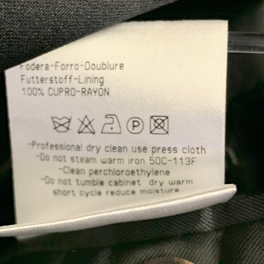 CALVIN KLEIN COLLECTION Size 40 Regular Black Wool Silk Notch Lapel Sport Coat
