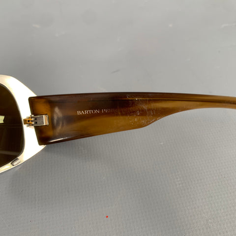 BARTON PERREIRA Silver Tortoise Shell Mixed Pattern Sunglasses