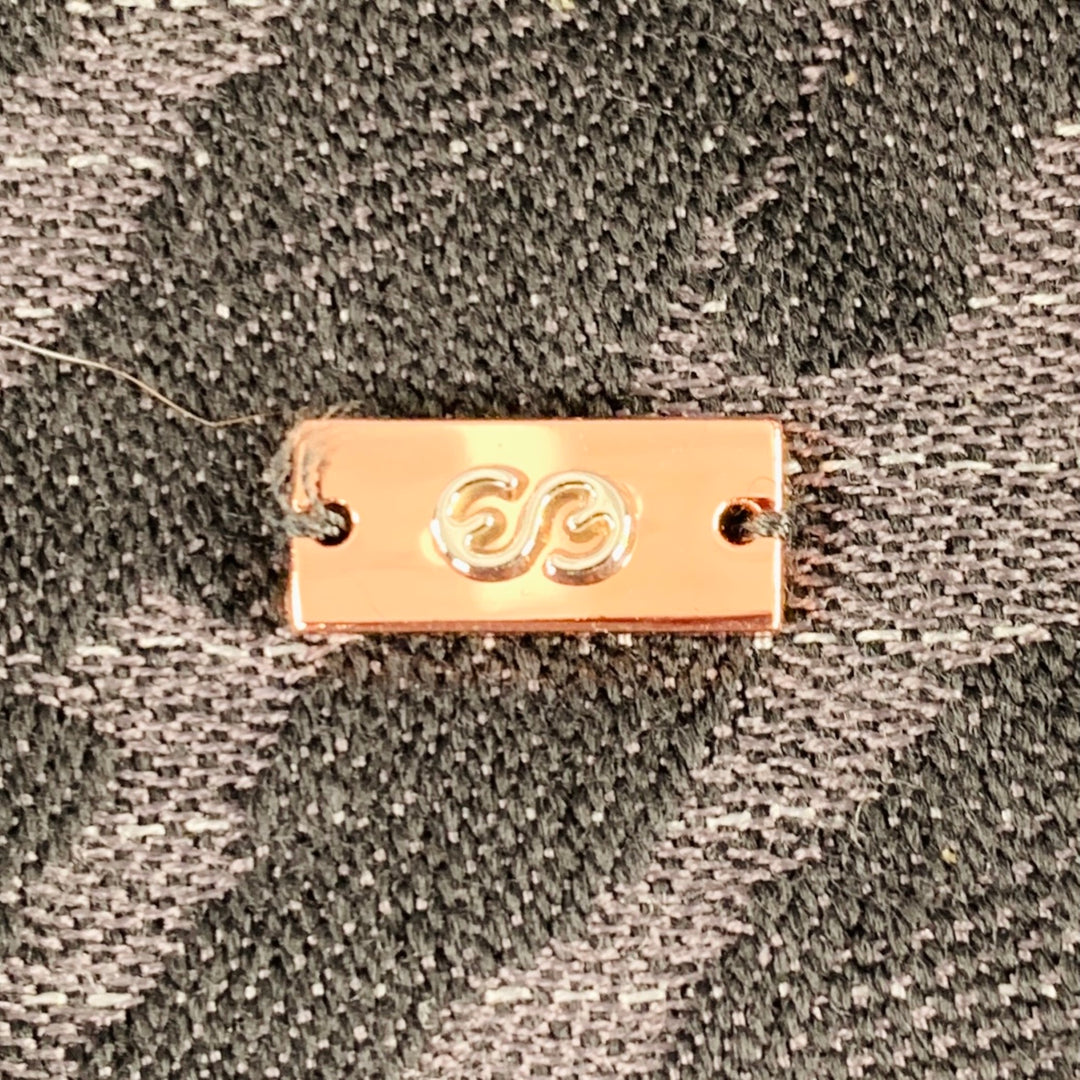 ESCADA Black Grey Animal Print Fringe Scarf