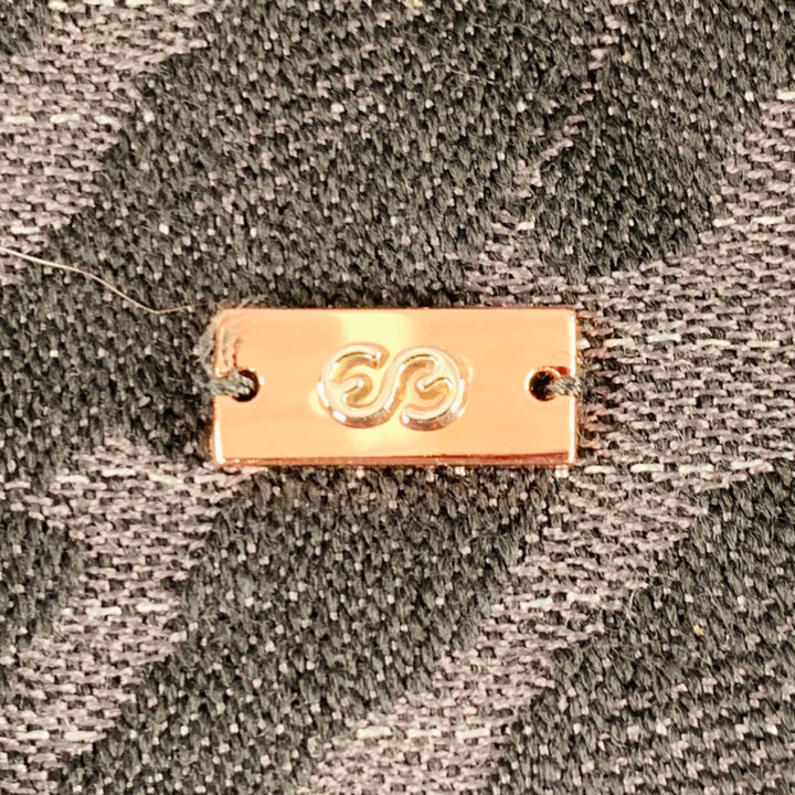 ESCADA Black Grey Animal Print Fringe Scarf