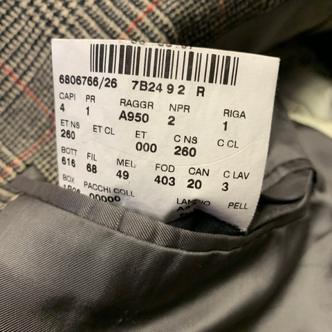 POLO by RALPH LAUREN Chest Size 42 Beige Black Glen Check Sport Coat