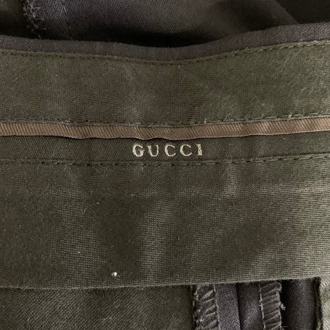GUCCI Size 36 Black Wool Blend Dress Pants