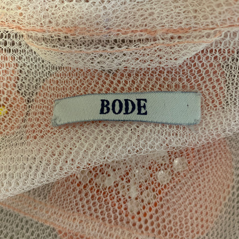 BODE Size XL Pink Floral Nylon Button Up Long Sleeve Shirt
