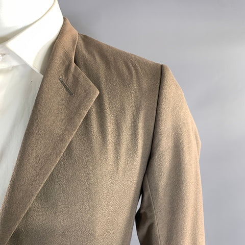 RICK OWENS SS2012 Chest Size 40 Khaki Cotton & Silk Notch Lapel Sport Coat
