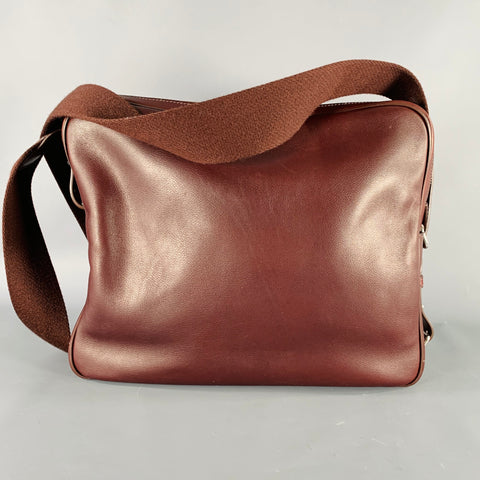 HERMES 2013 Hebdo Reporter Burgundy Togo Leather Palladium Messenger Bag
