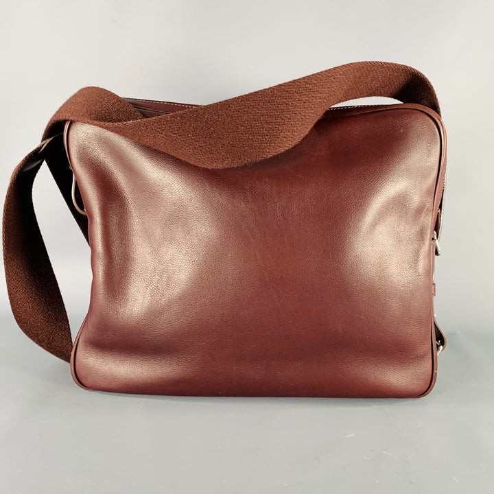 HERMES 2013 Hebdo Reporter Burgundy Togo Leather Palladium Messenger Bag