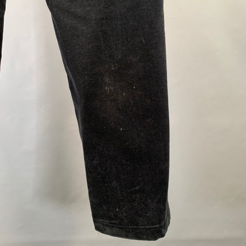 MARC JACOBS Size 32 Black Cotton Velvet Wide Leg Casual Pants