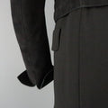 AKRIS Size 10 Black Suede & Wool Zip Off Sport Coat Jacket AKRIS