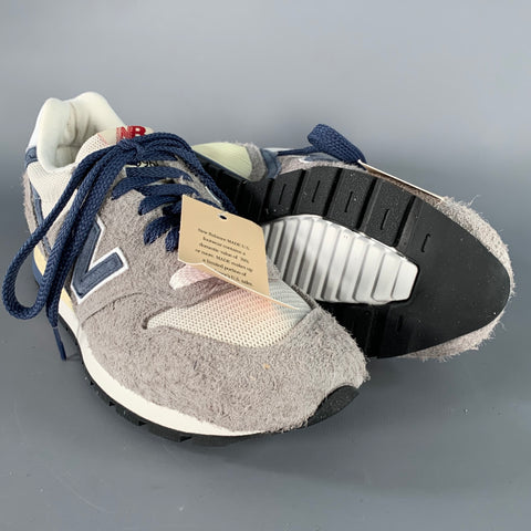 NEW BALANCE Grey Day 2023 Size 7 996 Grey Blue Color Block Suede Low Top Sneakers
