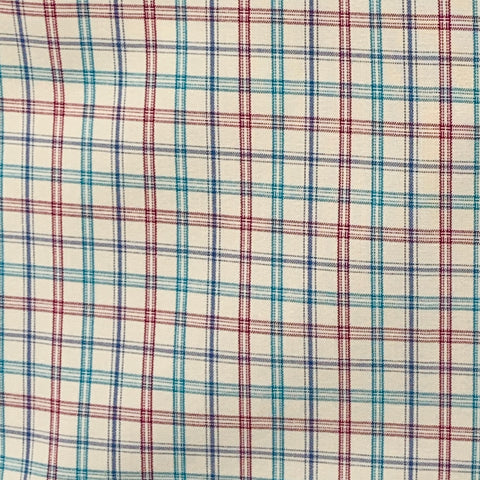 CHARLES TYRWHITT Size XL White Red Blue Checkered Cotton Long Sleeve Shirt