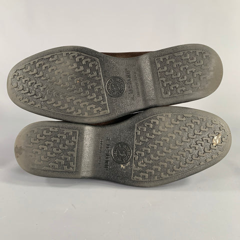 A.TESTONI Size 8 Brown Suede Slip On Loafers