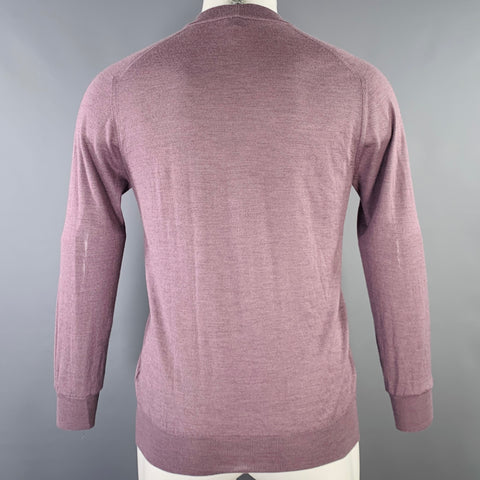 JIL SANDER Size 36 Purple Cashmere Silk V-Neck Cardigan