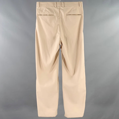 REVIVE Size S Beige Pleated Twill Dress Pants