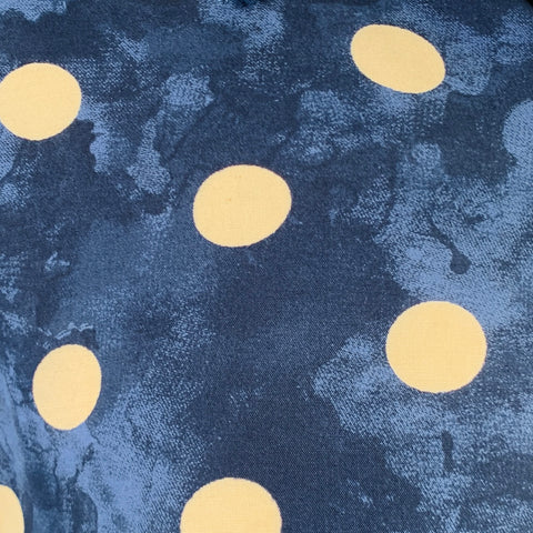 WILKE RODRIGUEZ Size M Blue White Polka Dot Rayon Camp Short Sleeve Shirt