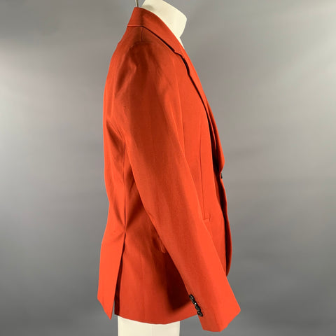 ACNE STUDIOS Size 38 Red Brick Polyester Cotton Notch Lapel Sport Coat