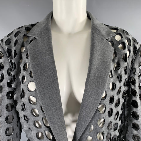 MAISON MARGIELA Size 4 Grey Wool  Polyester Blazer Jacket