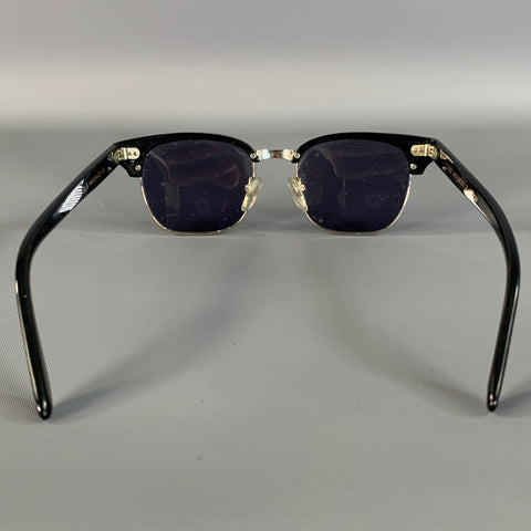 CUTLER AND GROSS Black Dark brown Acetate Sunglasses