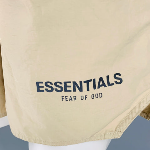 ESSENTIALS by FEAR OF GOD Size S Beige Logo Cotton Nylon Drawstring Shorts
